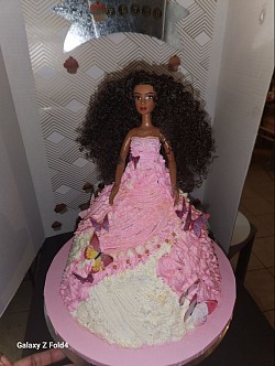 Barbie doll cake