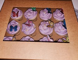 Purple butterfly theme cupcakes