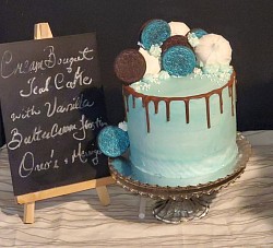 Teal oreo cookie